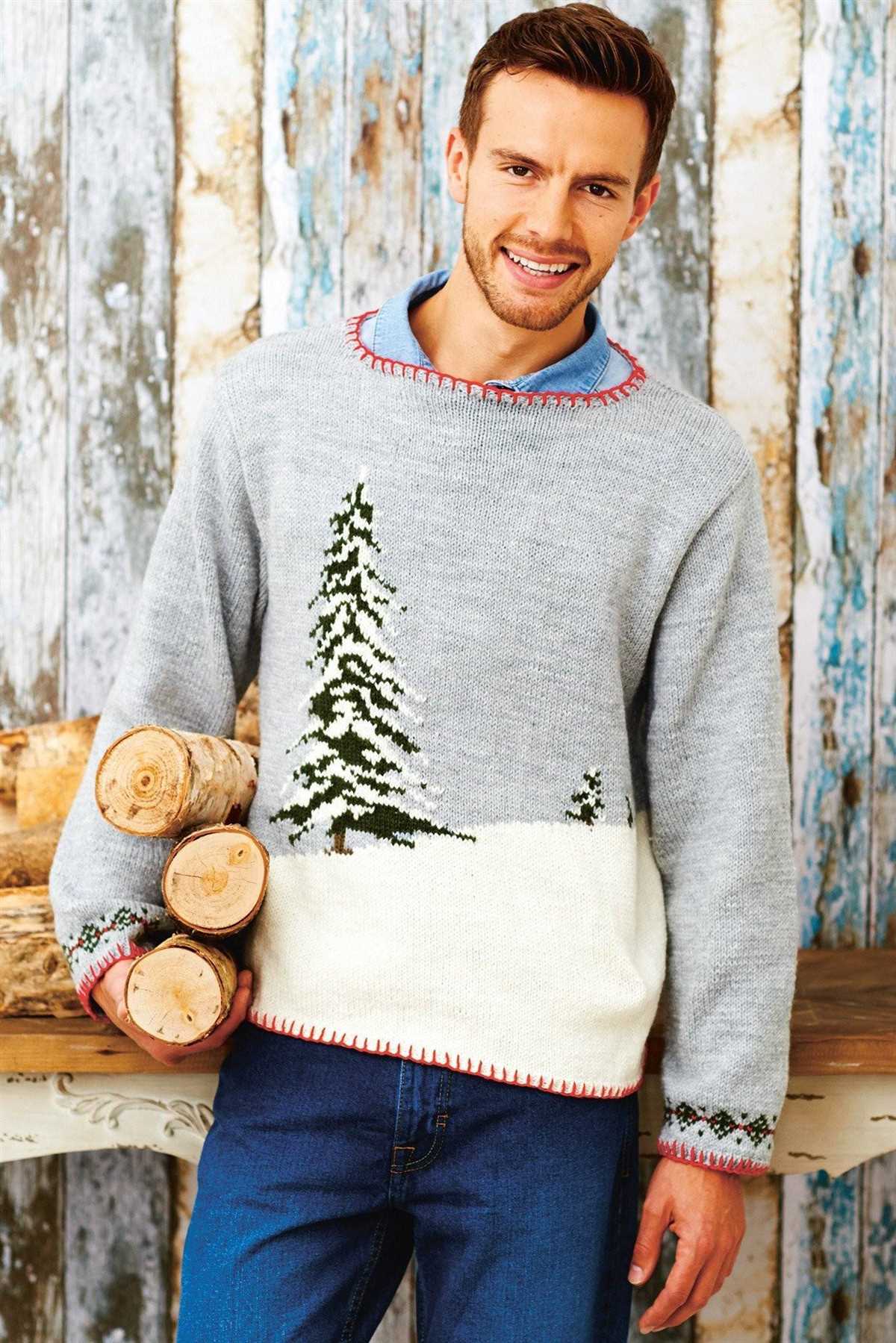 Mens christmas sweater knitting pattern