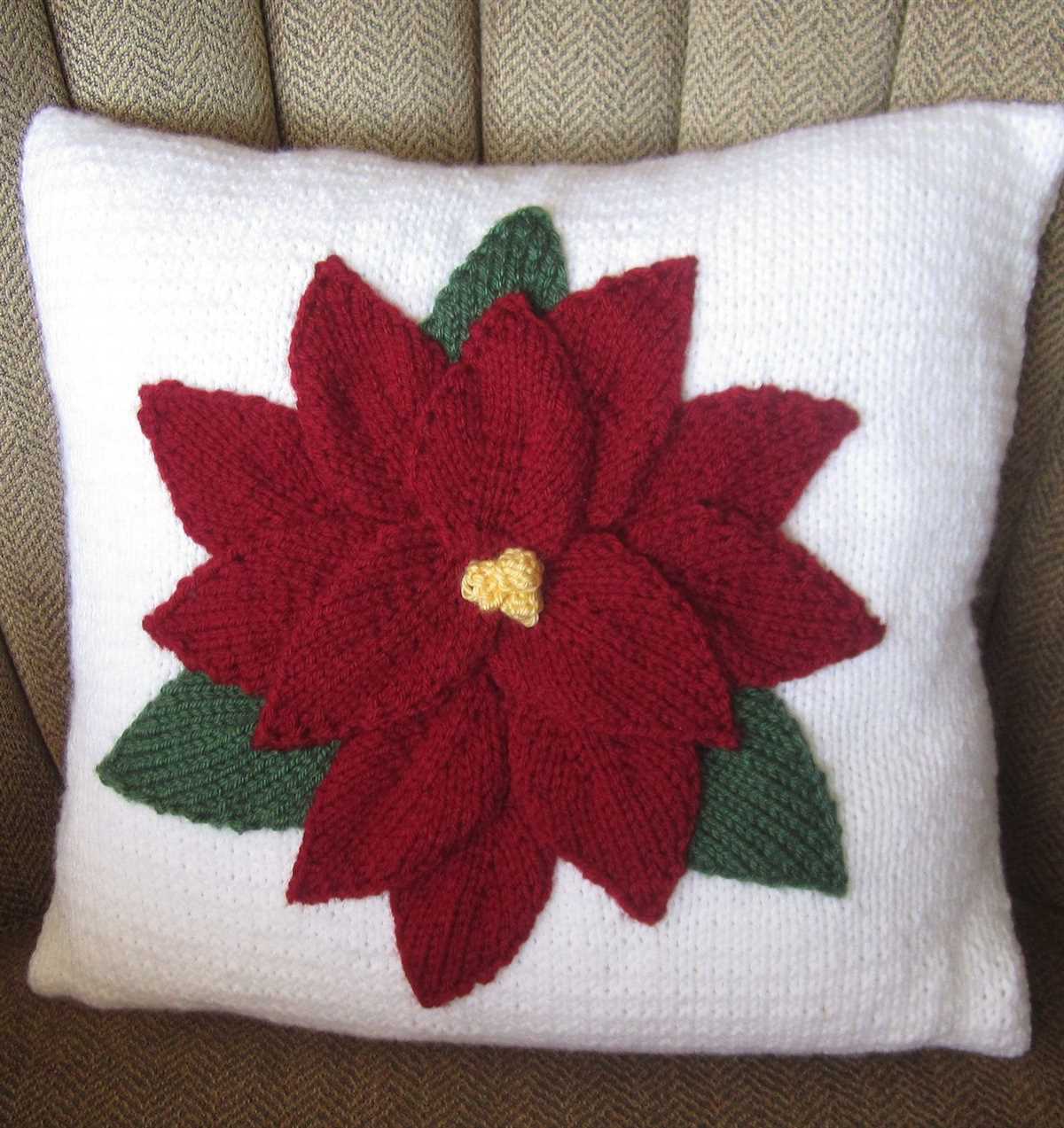 Poinsettia knitting pattern