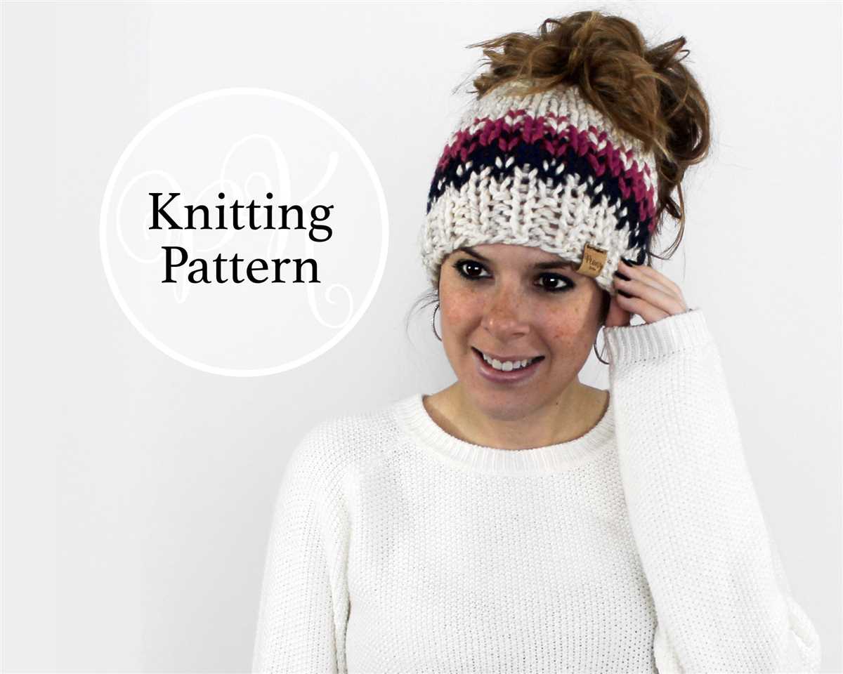 Ponytail hat knit pattern