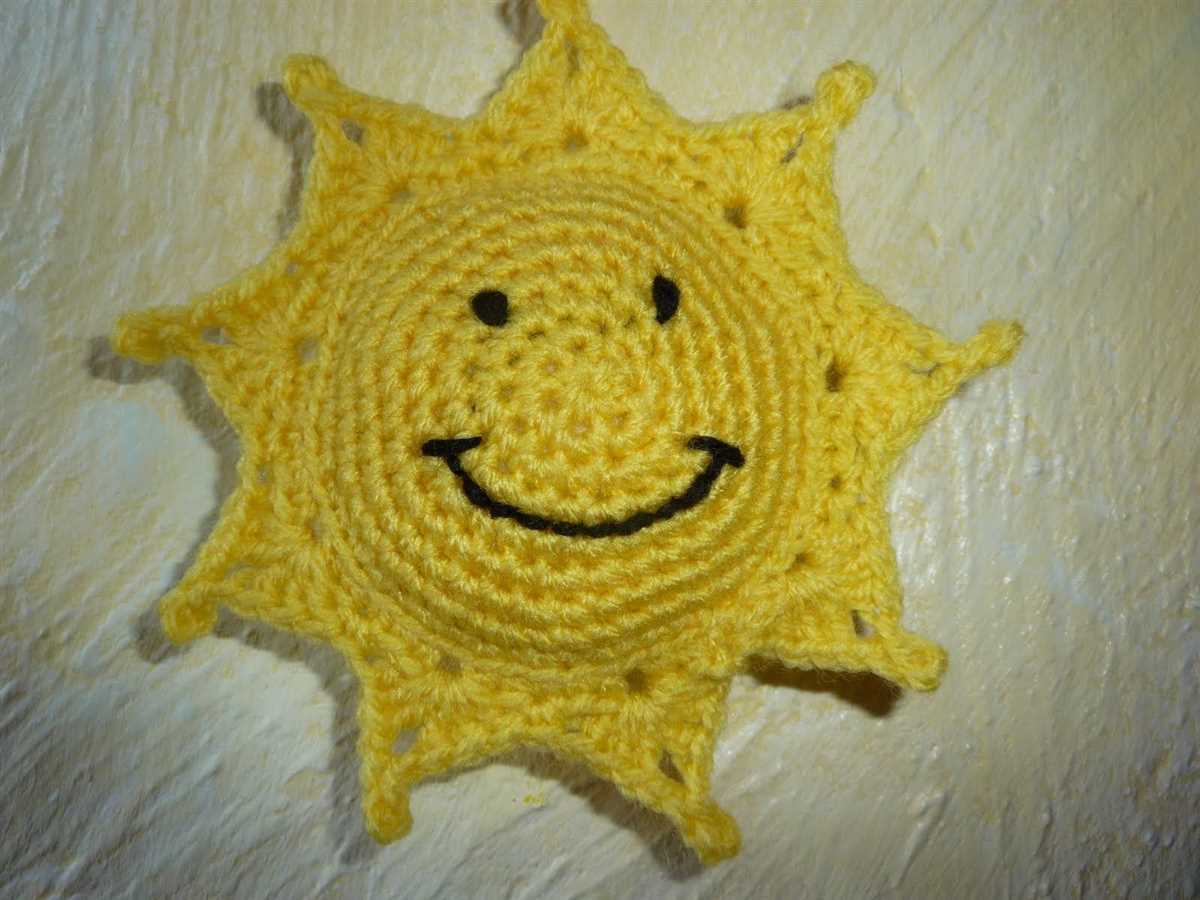 Sun knitting pattern