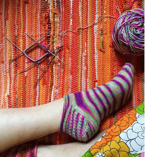 Ankle sock knitting pattern