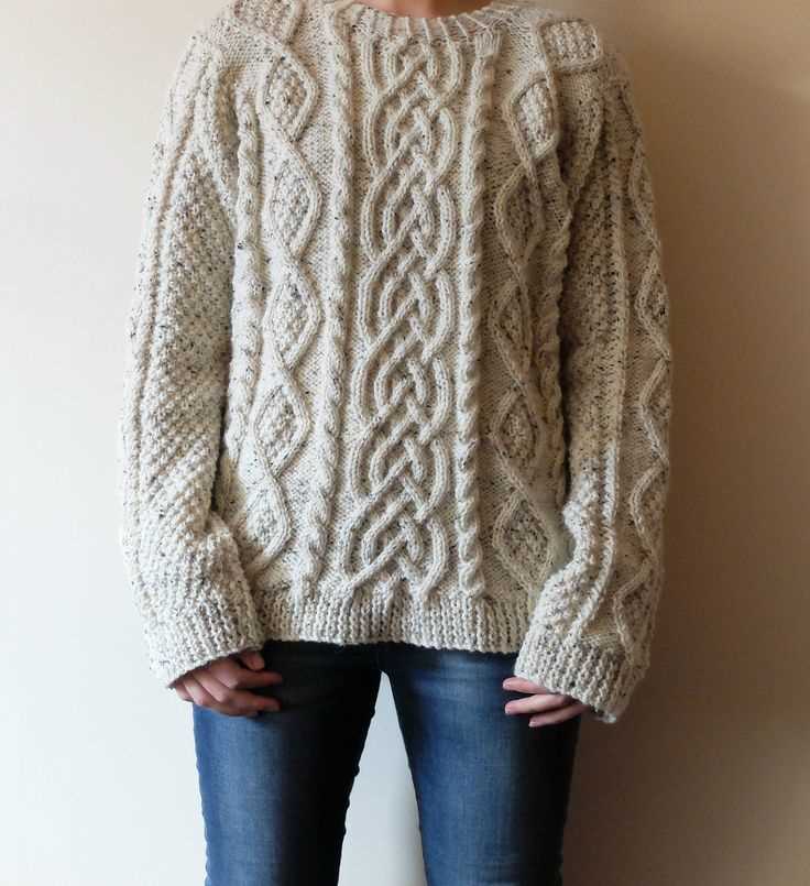 Aran cable knit sweater pattern