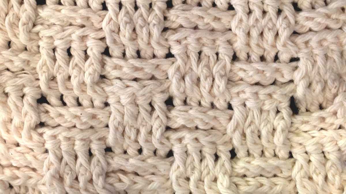 Basketweave stitch knitting pattern
