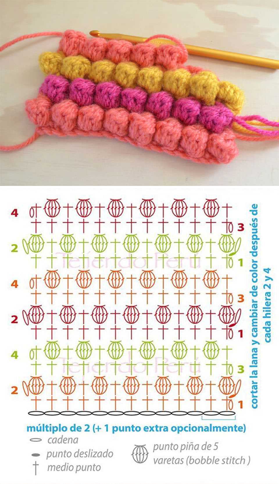 Bobble stitch knitting patterns