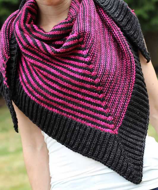 Brioche shawl knitting pattern