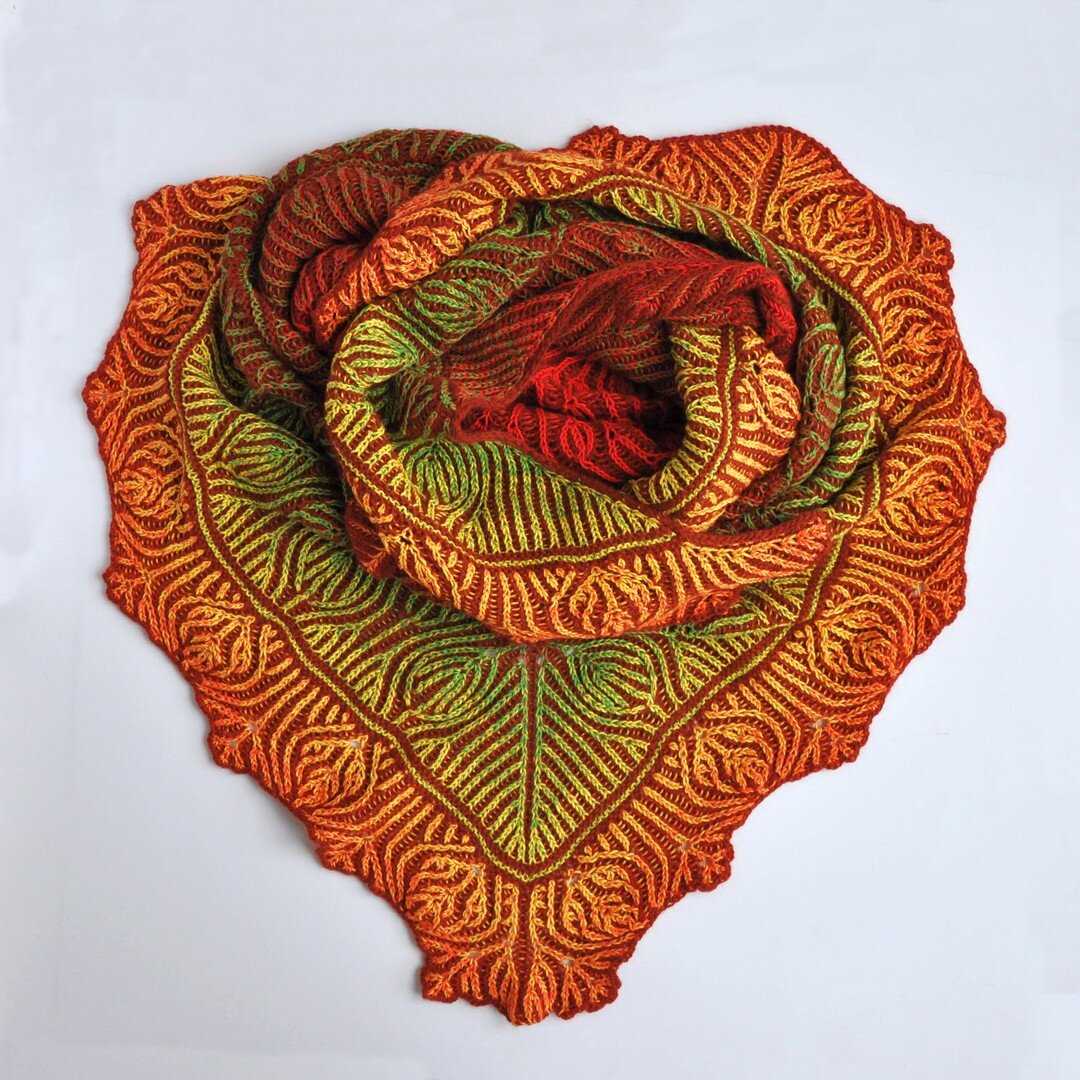 Brioche shawl knitting pattern