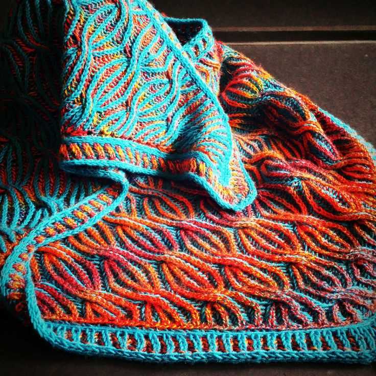 Brioche shawl knitting pattern