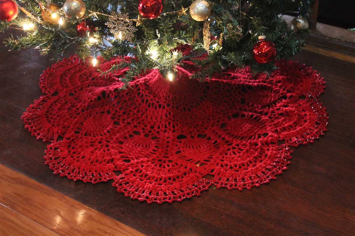 Christmas tree skirt knitting pattern