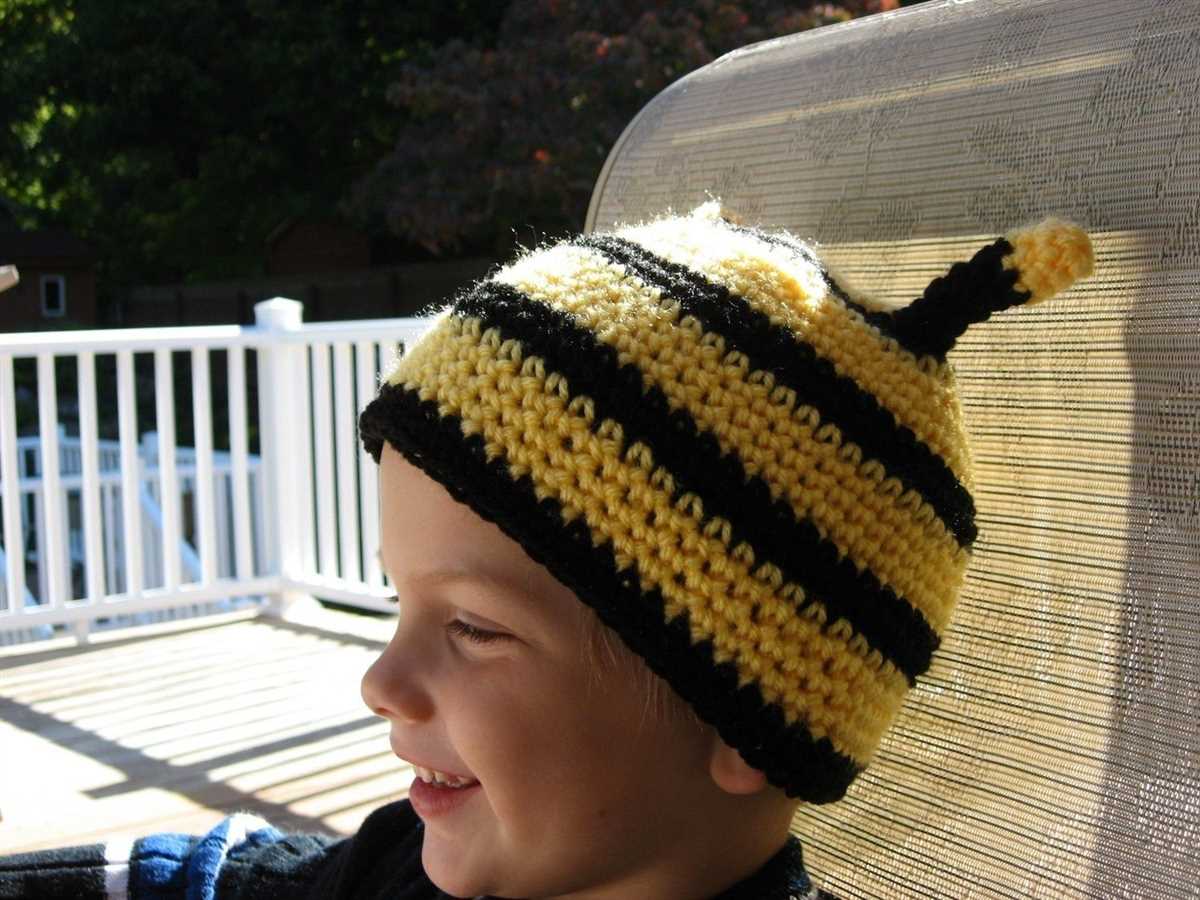 Bumble bee hat knitting pattern