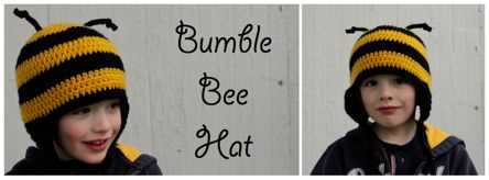 Bumble bee hat knitting pattern
