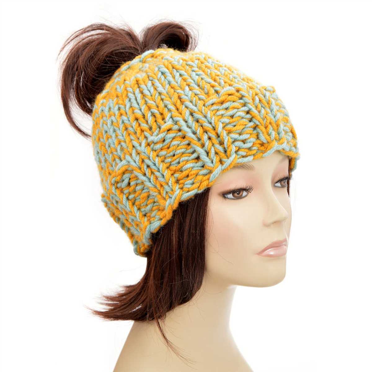 Bun beanie knit pattern