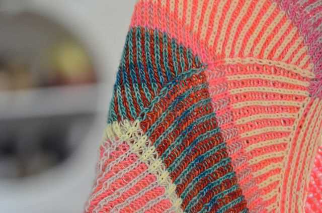 Brioche shawl knitting pattern
