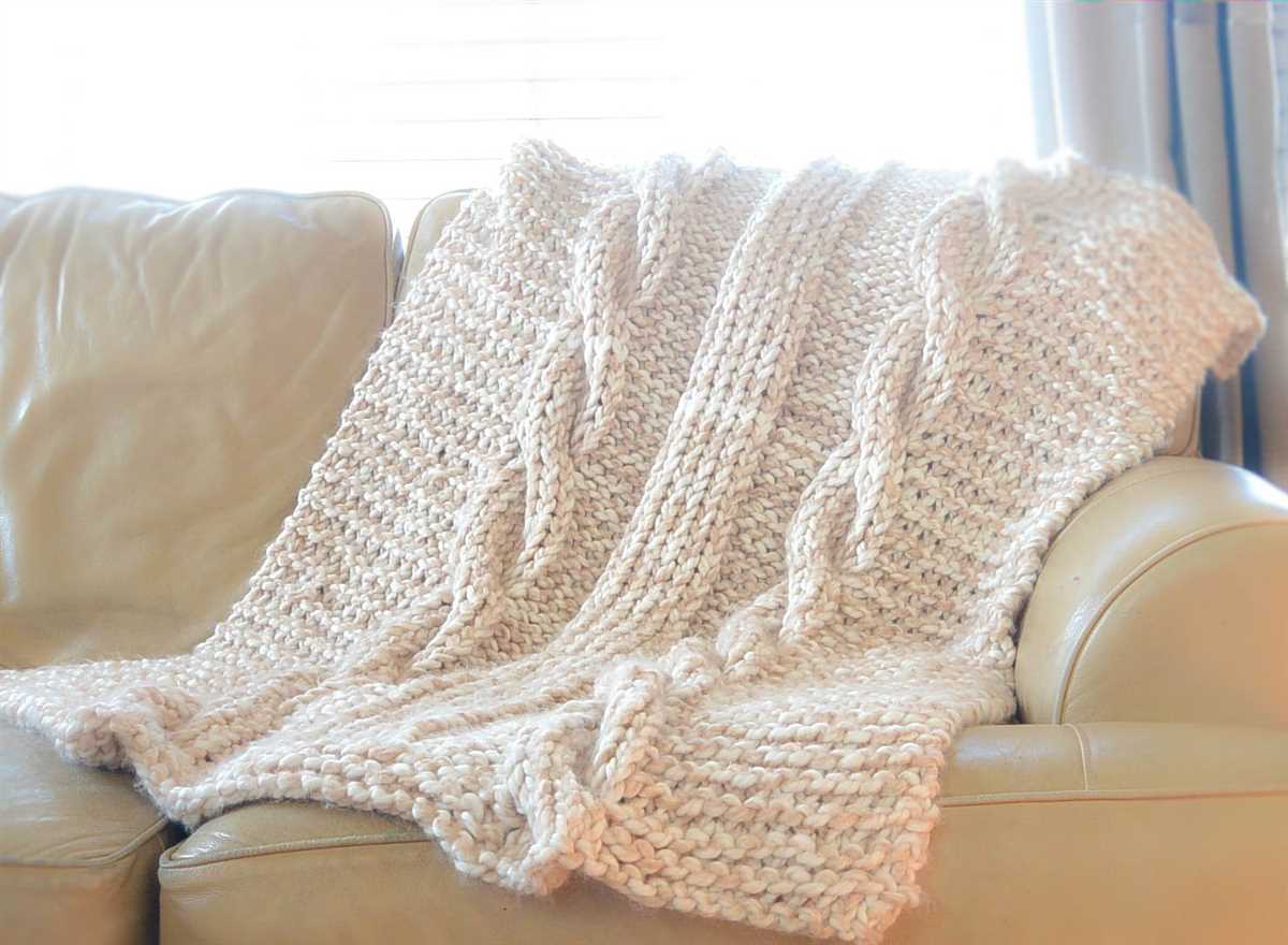 Cable blanket knitting pattern