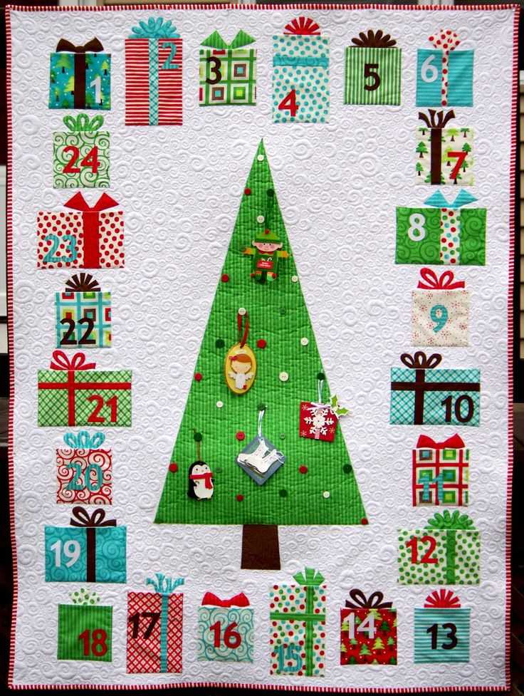 Knitted advent calendar pattern