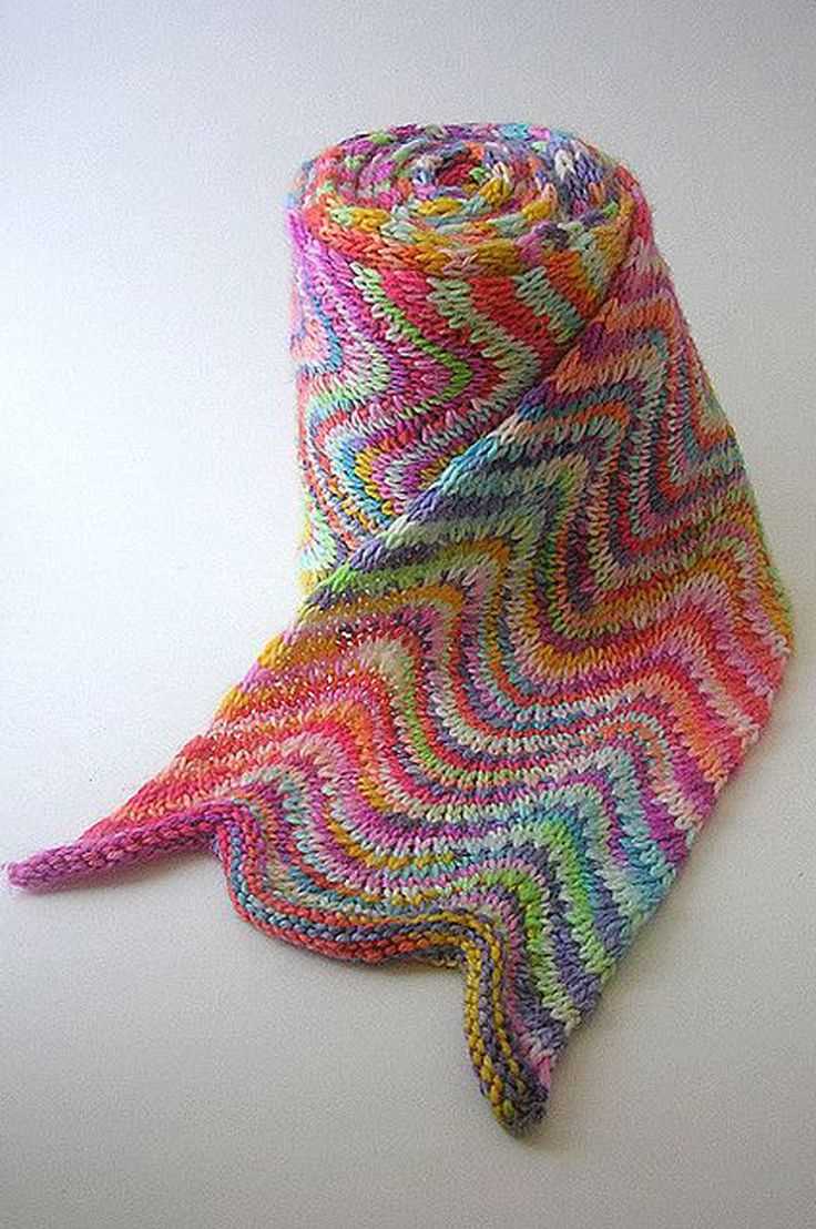 Chevron knit scarf pattern