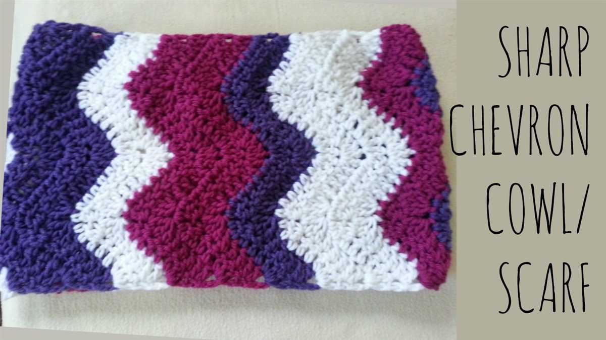 Chevron knit scarf pattern