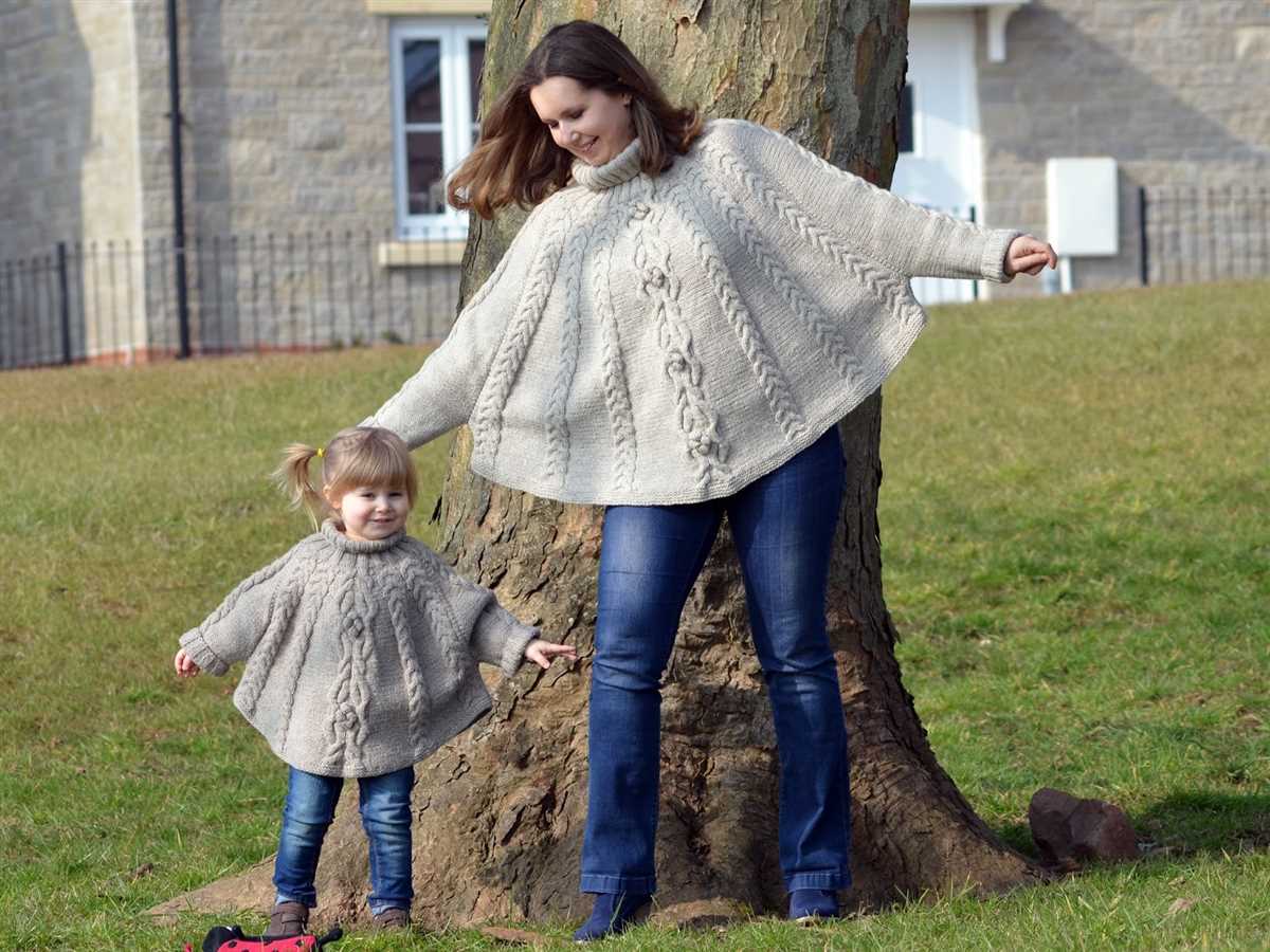 Childrens poncho knitting pattern