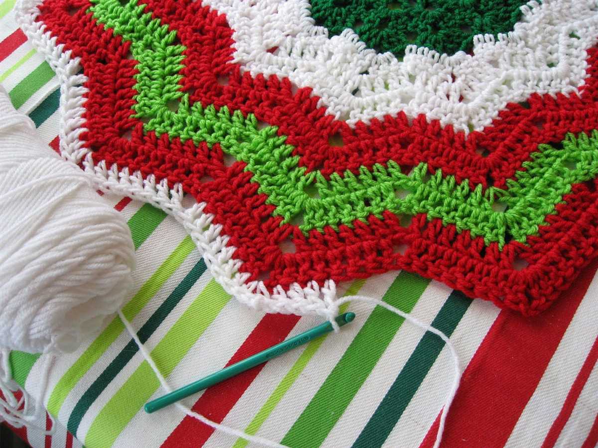 Christmas tree skirt knitting pattern
