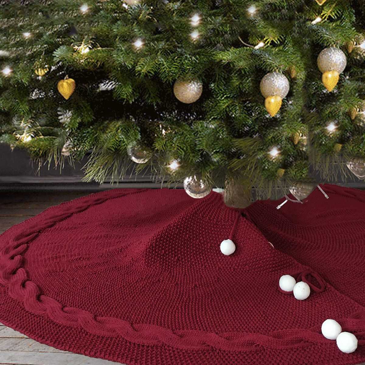 Christmas tree skirt knitting pattern