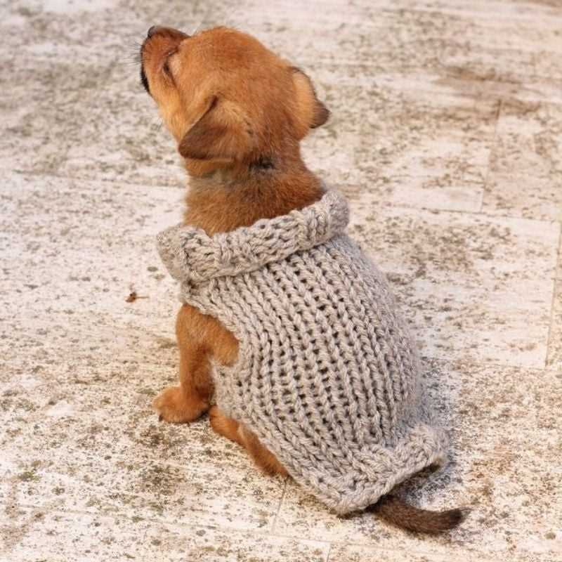 Chunky knit dog sweater pattern
