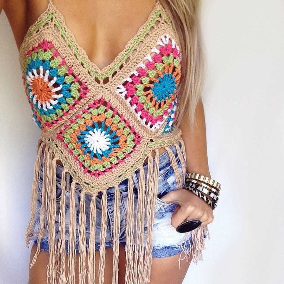 Crop top free knitting pattern
