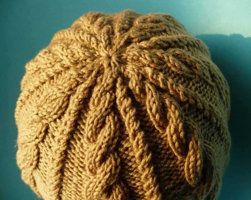 Knit cable hat pattern