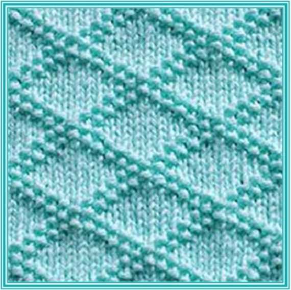 Diamond brocade knit dishcloth pattern