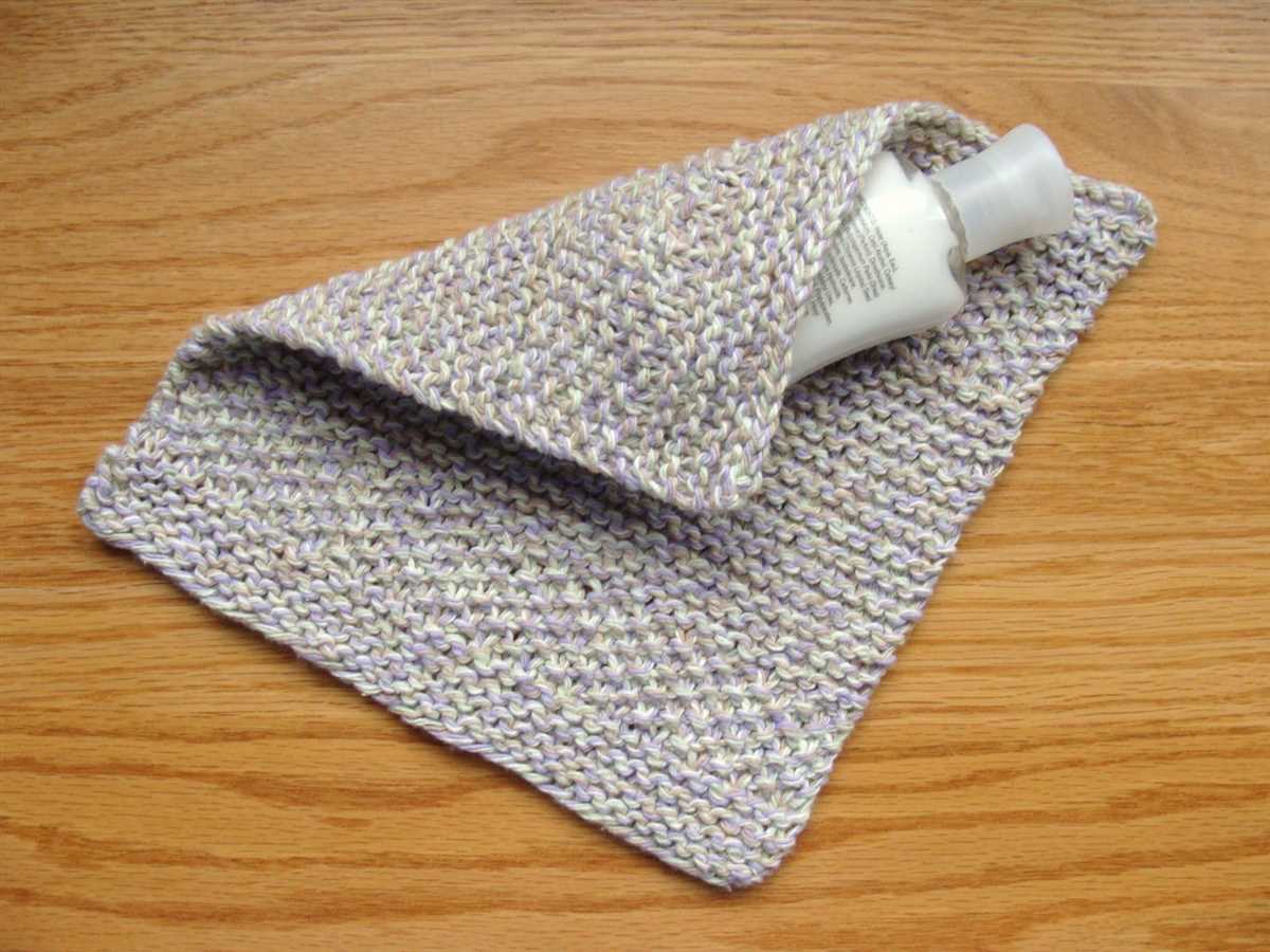 Diamond brocade knit dishcloth pattern