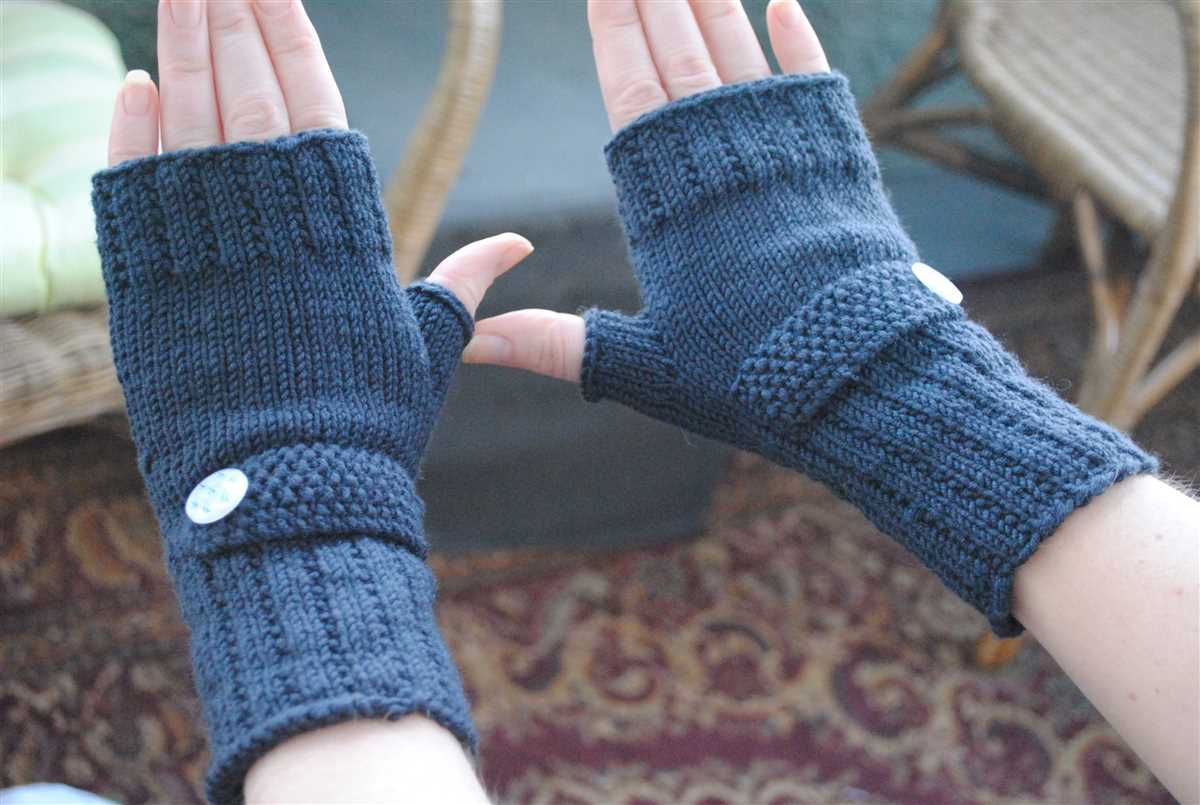 Easy fingerless gloves knitting pattern
