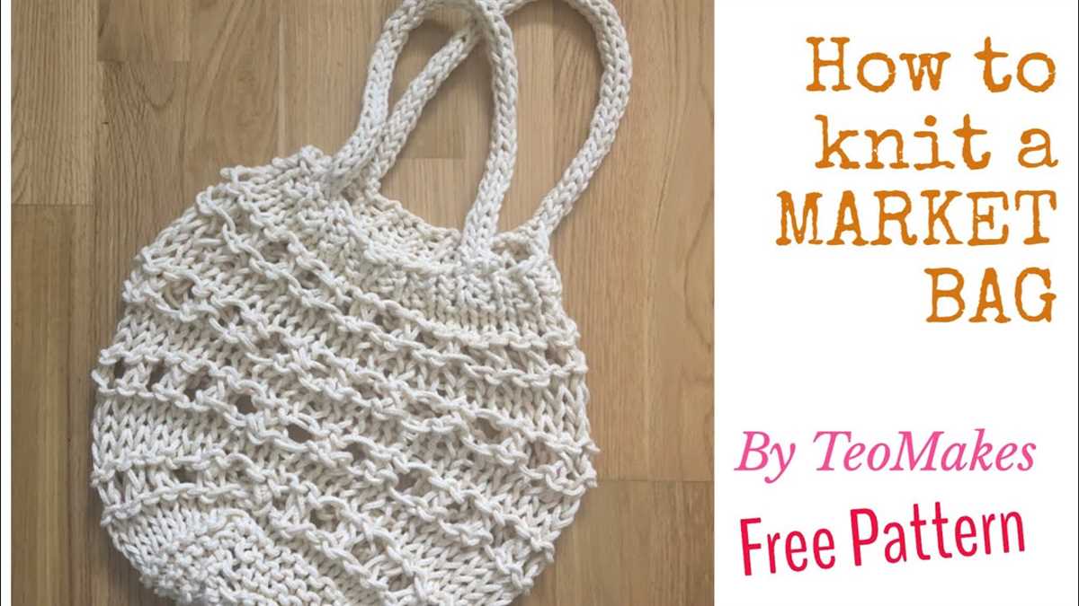 Easy knitted market bag pattern