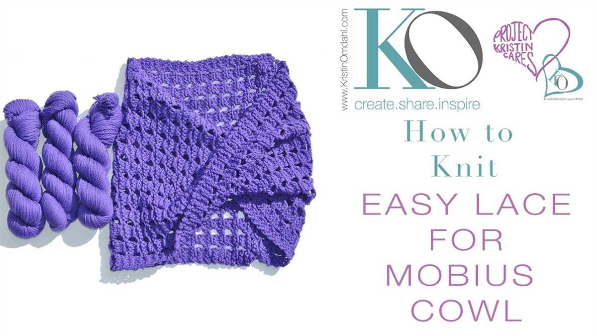 Easy lace cowl knitting pattern