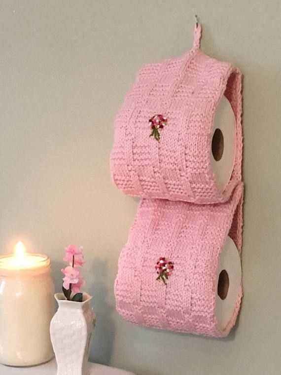 Knitted toilet paper cover pattern