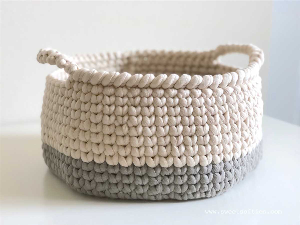 Knitted basket free pattern