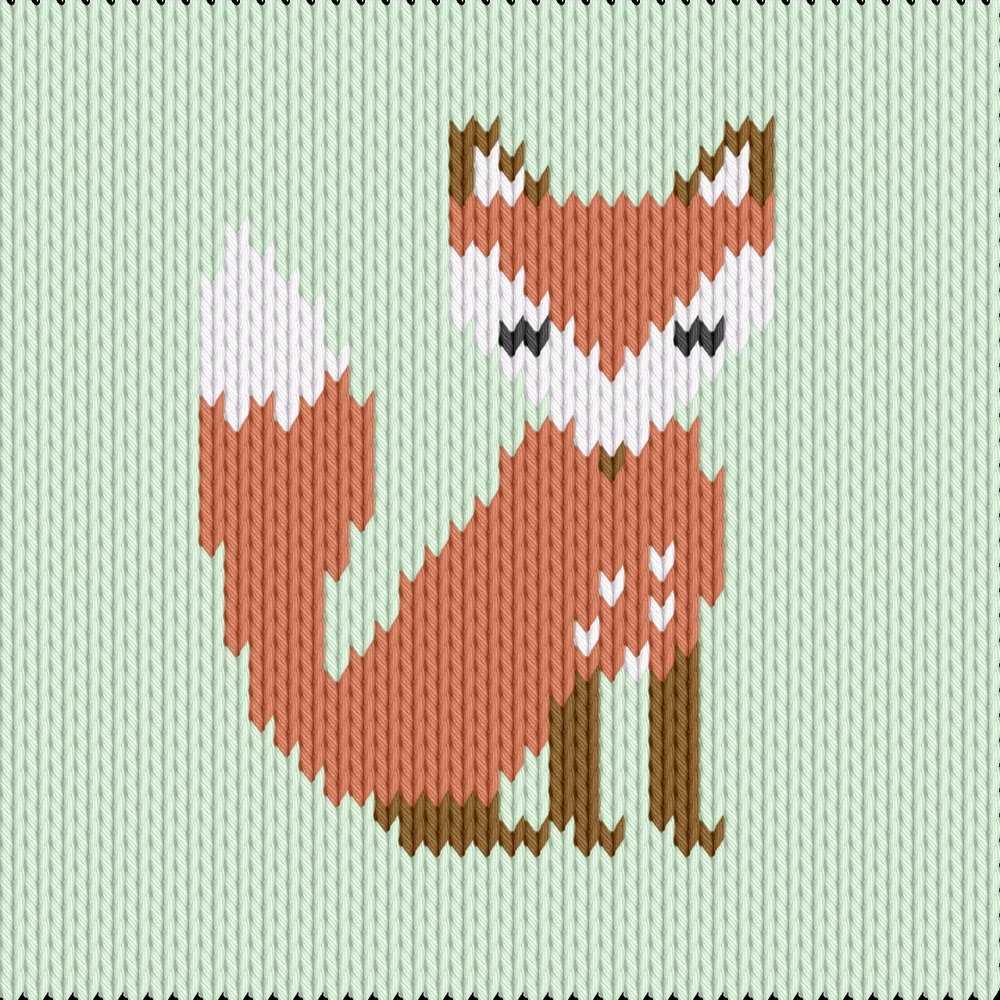 Knitting pattern fox