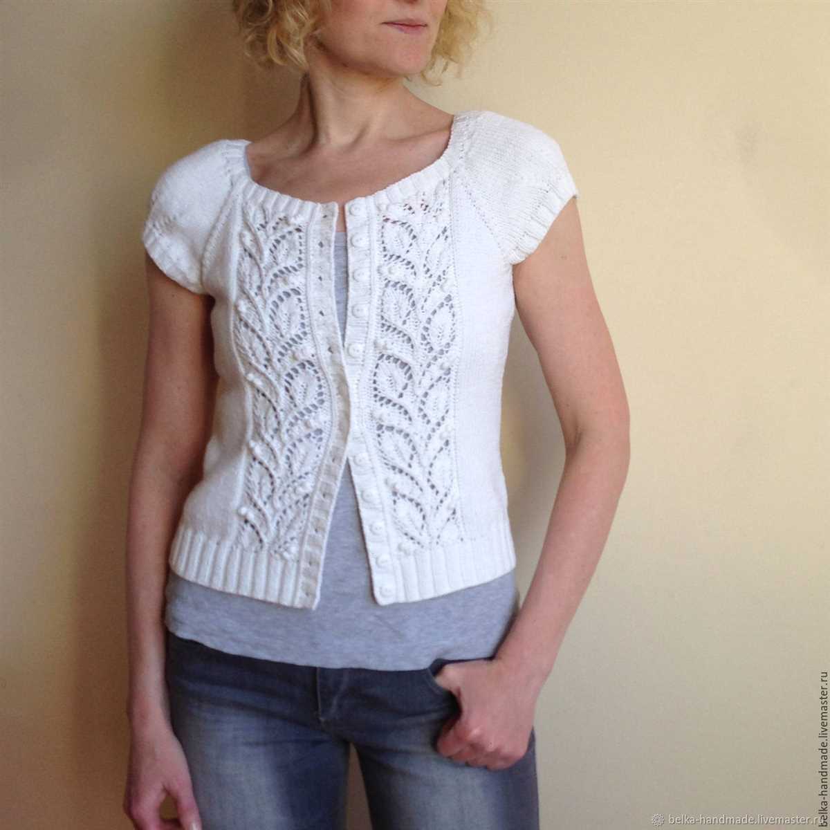 Cotton summer cardigan knitting pattern