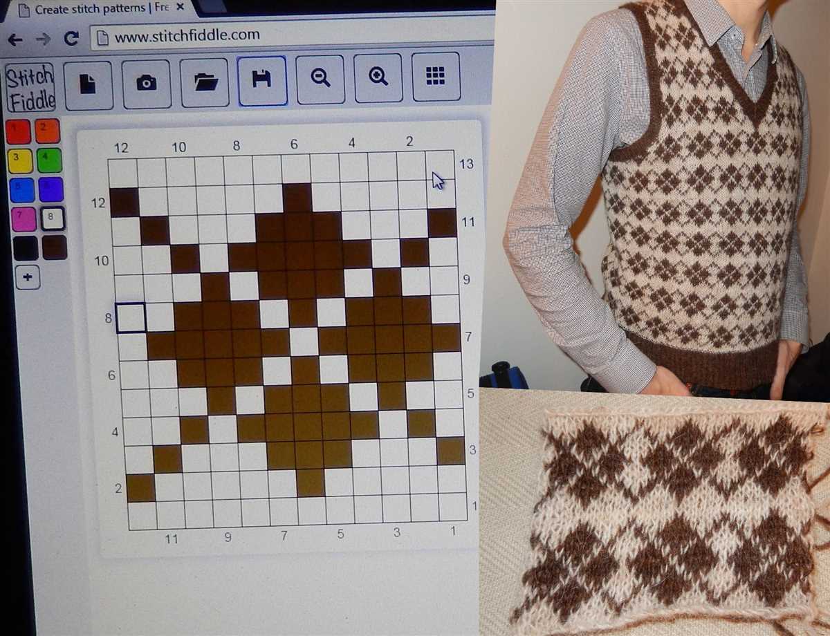 Knitting pattern maker app