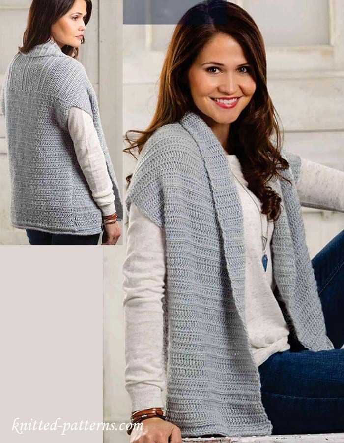 Free knit vest pattern womens