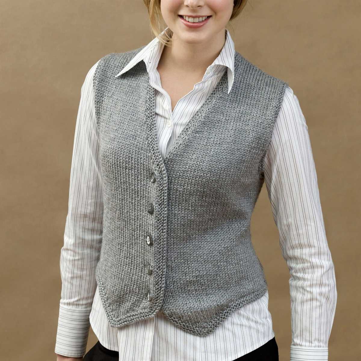 Free ladies vest knitting patterns