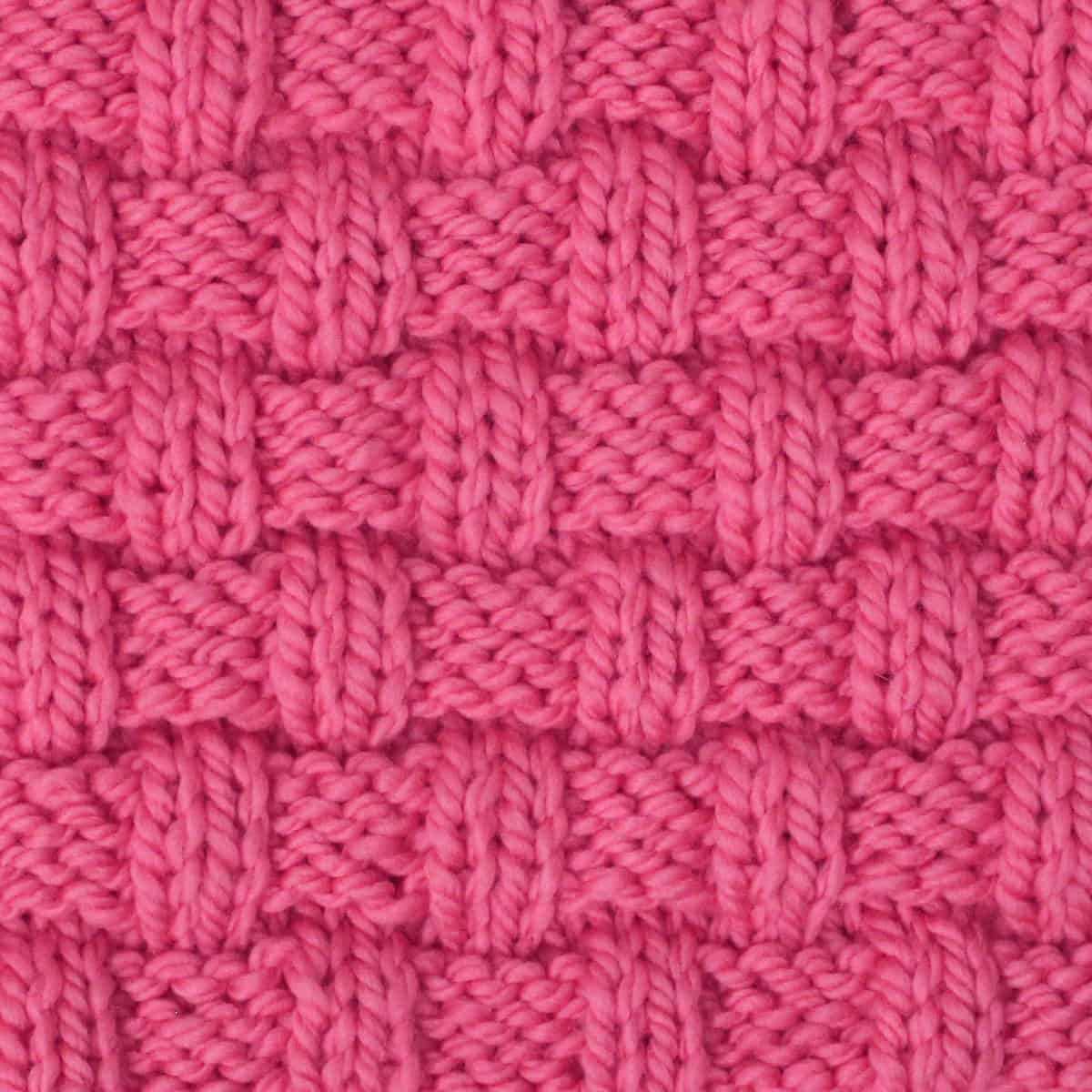 Basketweave stitch knitting pattern