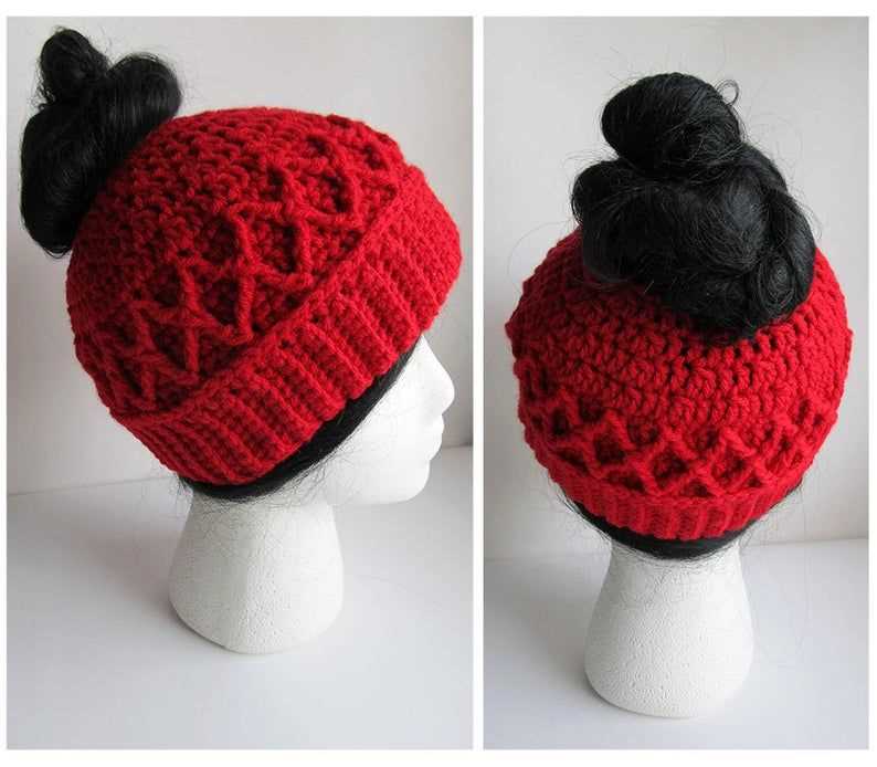 Bun beanie knit pattern