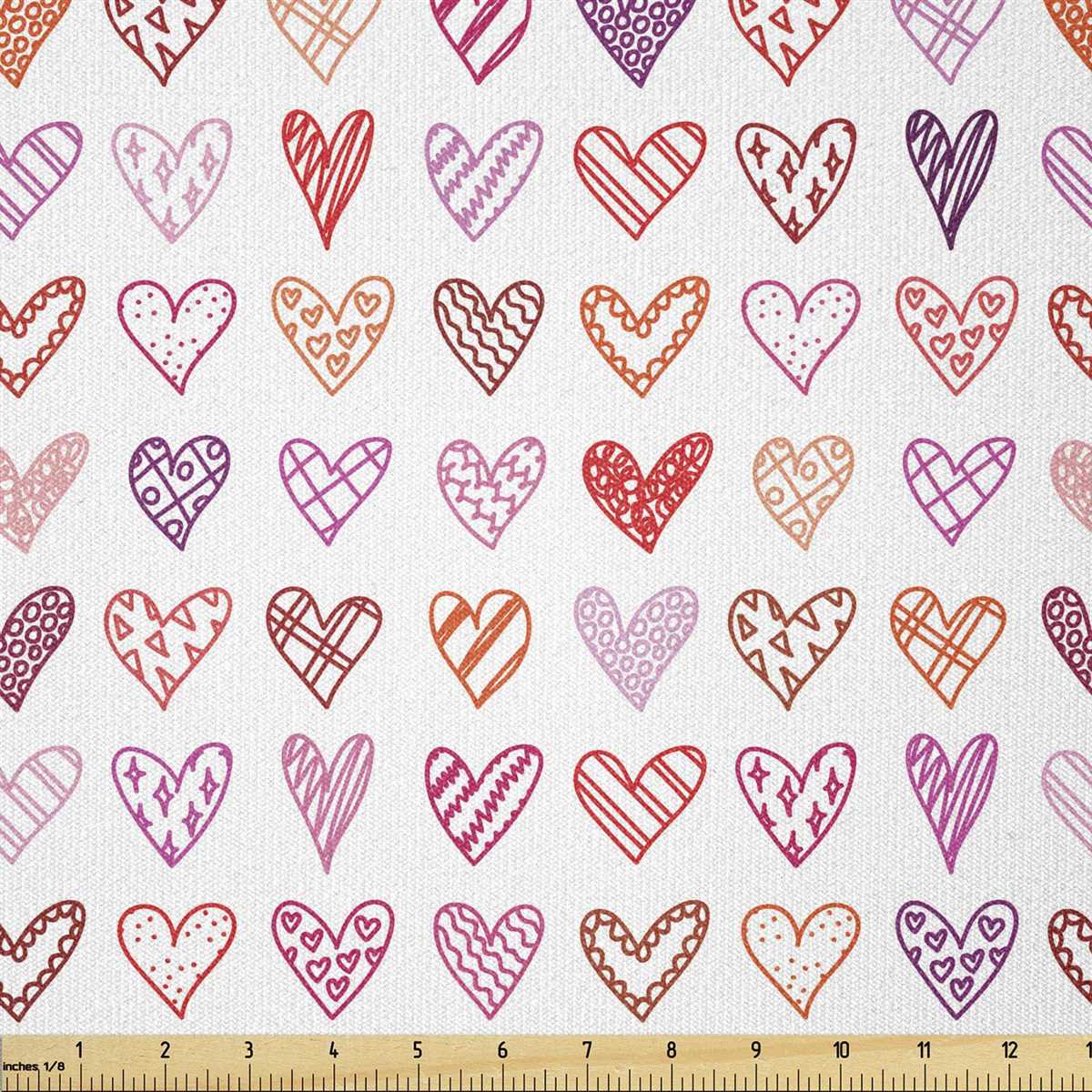 Knit hearts pattern