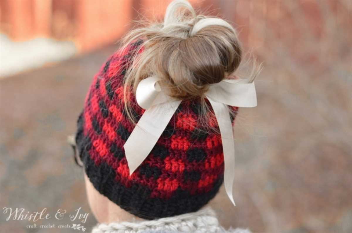 Ponytail hat knit pattern