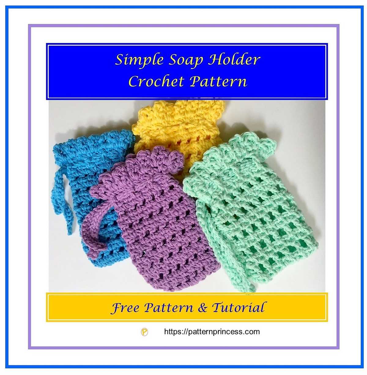 Knitted soap holder pattern