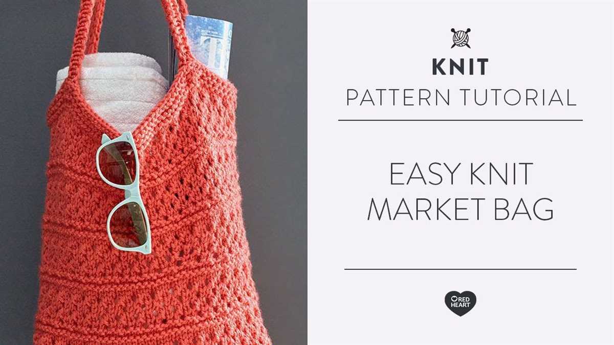 Easy knitted market bag pattern