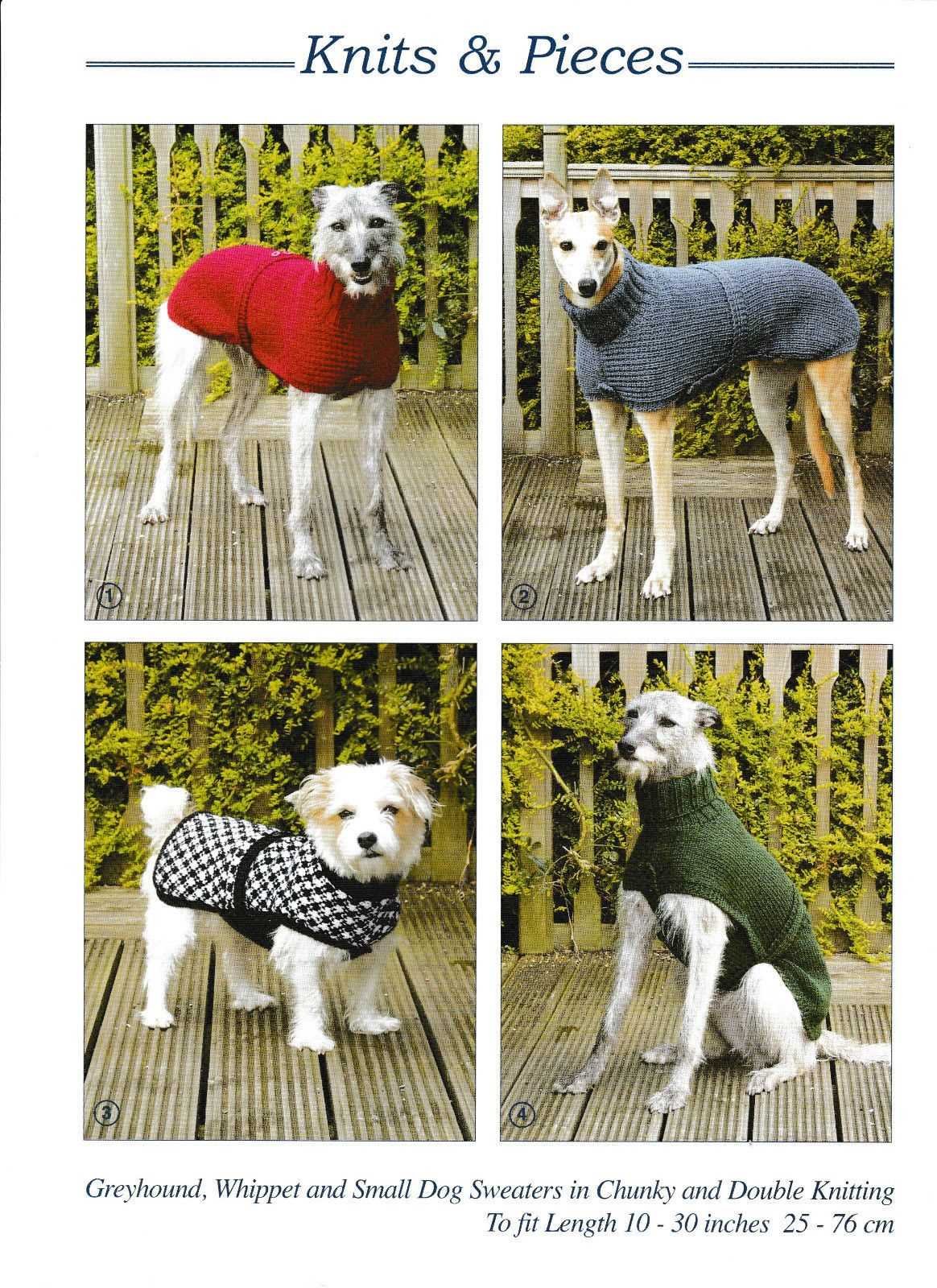 Dog coats for whippets and greyhounds knitting pattern