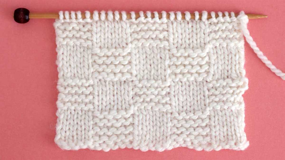 Basketweave stitch knitting pattern