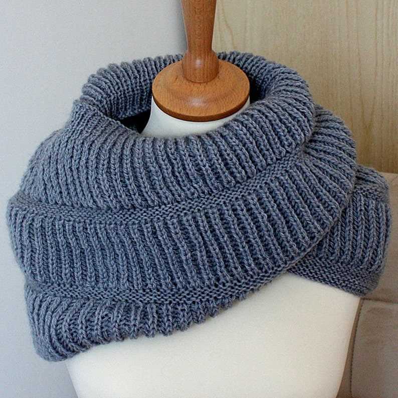Cowl neck hoodie knitting pattern