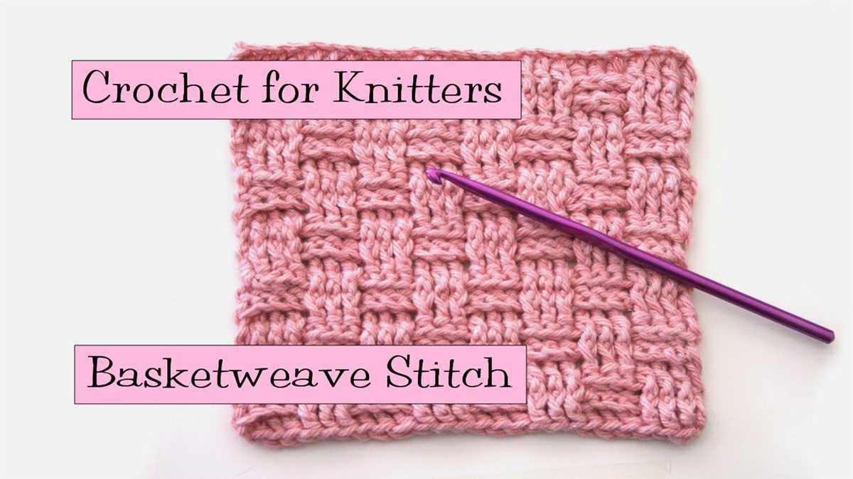 Basketweave stitch knitting pattern