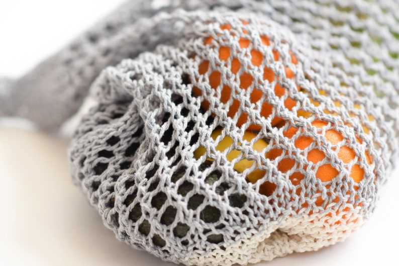 Easy knitted market bag pattern
