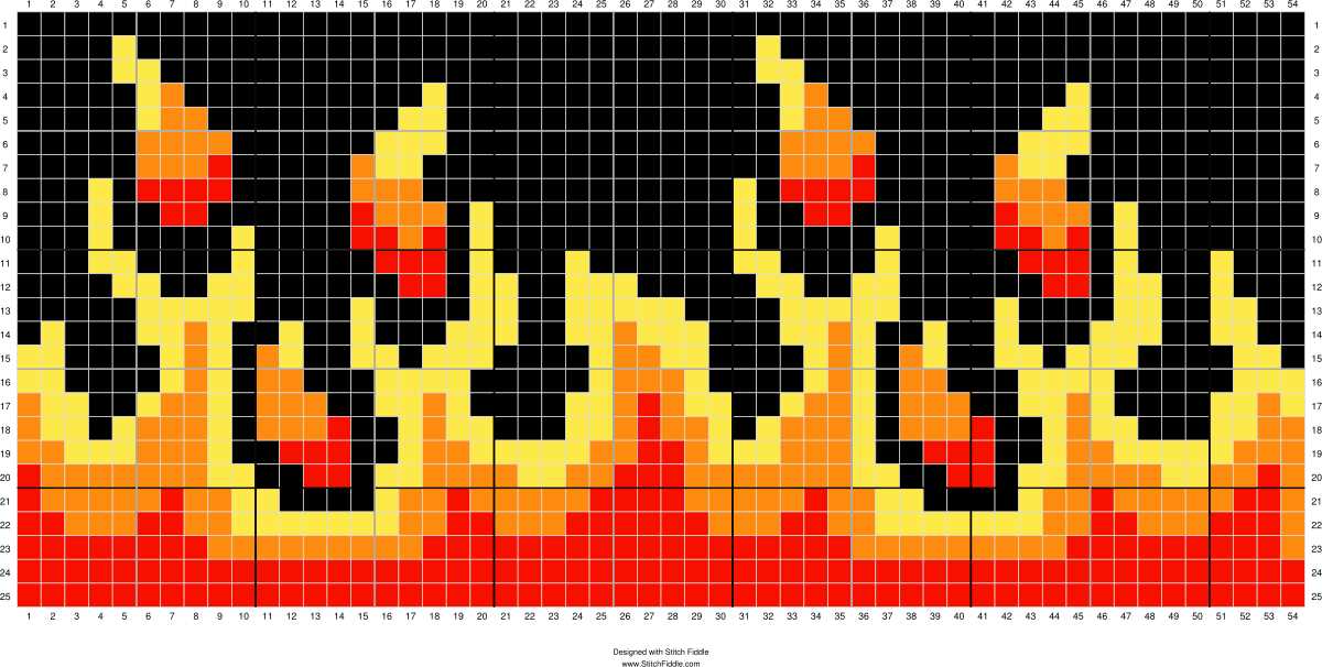 Flame knitting pattern